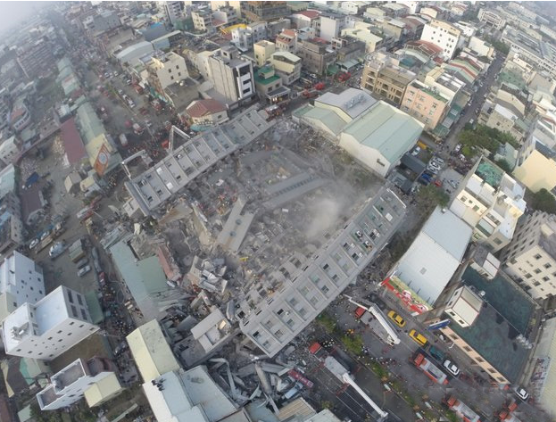 臺(tái)灣高雄發(fā)生6.7級(jí)地震 多棟大樓倒塌